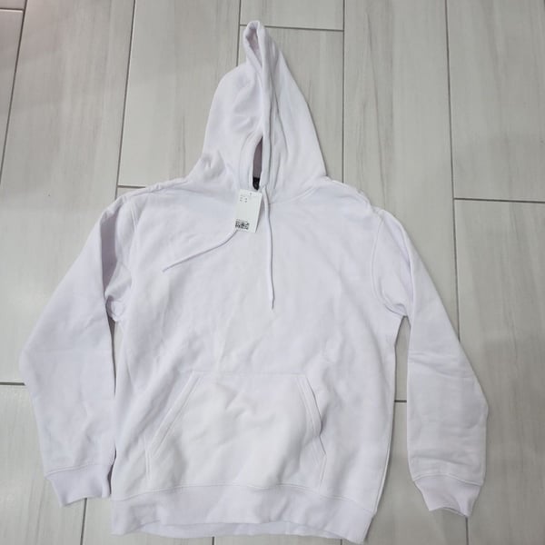 H&M Relaxed Fit White Pullover Hoodie