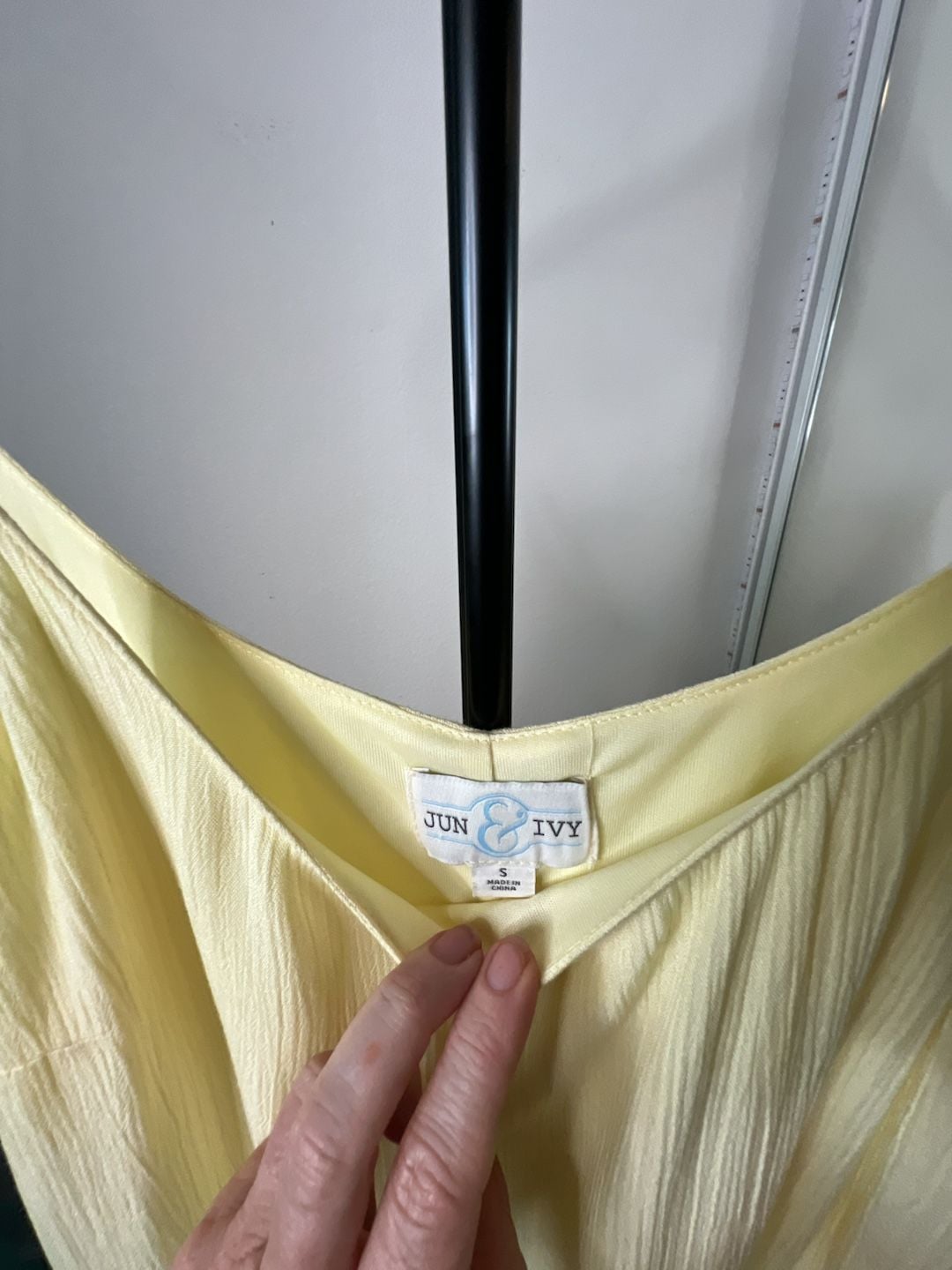 Jun & Ivy Light Yellow Spaghetti Strap Tiered Ruffle Mini Sundress 3