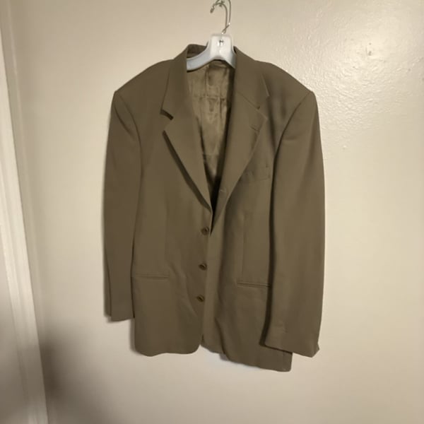 Collezioni L'Uomo Tan Made In Italy Men's Wool Blazer Sport Coat
