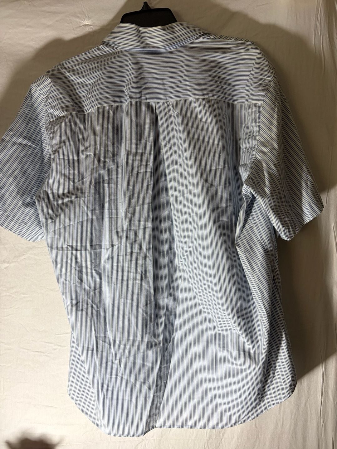 Dockers Men's No Wrinkle Stain Defender Short Sleeve Button Down Striped Shirt 5