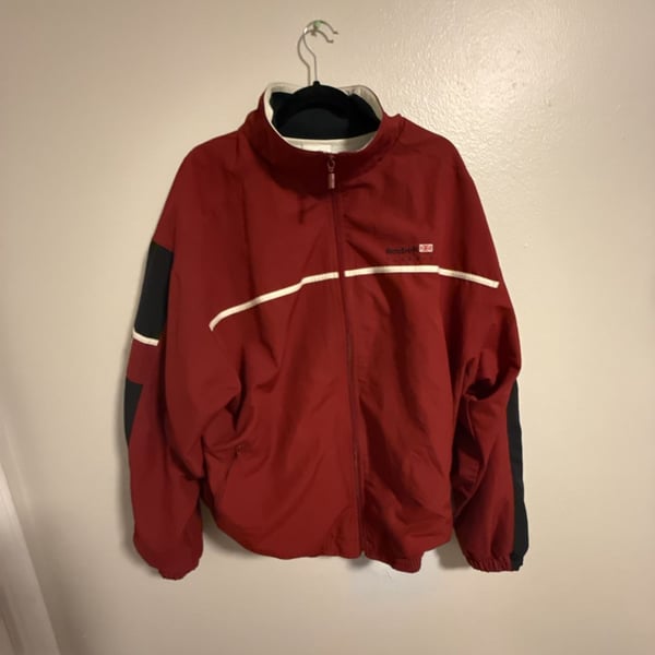 Vintage Reebok Classic Red and Navy Windbreaker Track Jacket