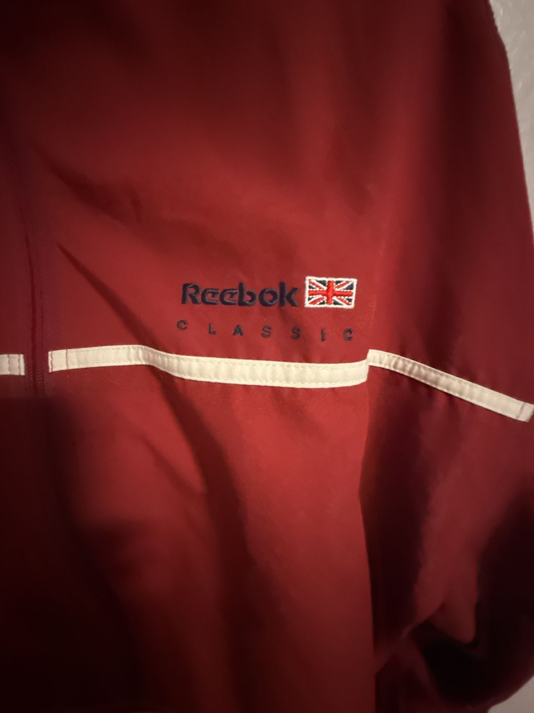 Vintage Reebok Classic Red and Navy Windbreaker Track Jacket 3