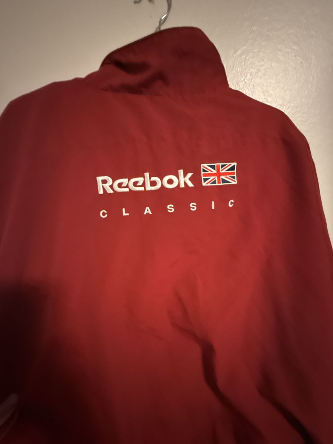 Vintage Reebok Classic Red and Navy Windbreaker Track Jacket 6