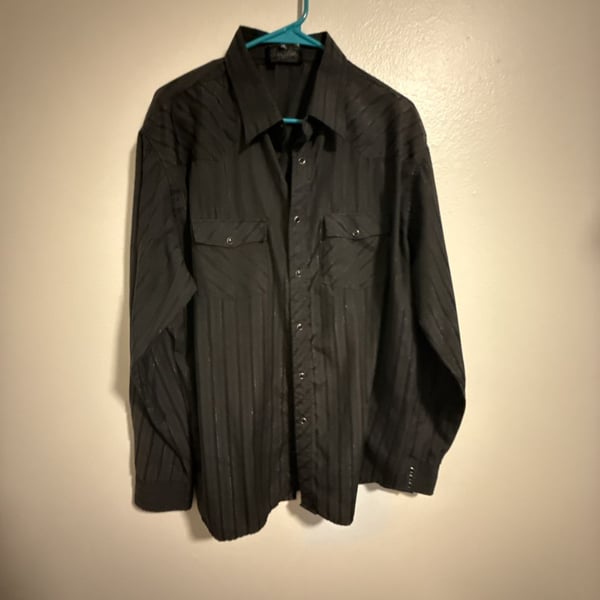 Meztizos Original Men's Black Striped Western Snap Button-Down Shirt