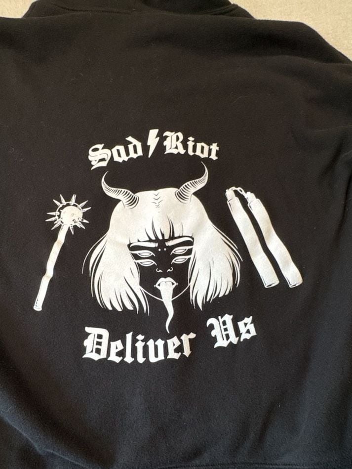 Sad Riot 'Deliver Us' Graphic Pullover Hoodie 6