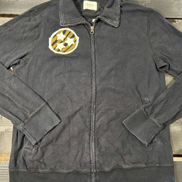 Billy Reid Men's 100% Cotton Full-Zip Jkt w/Tennessee Tri-Star Patch, Size Med