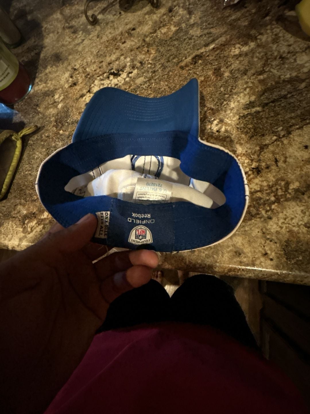 Indianapolis Colts Reebok On-Field NFL White Adjustable Cap 5