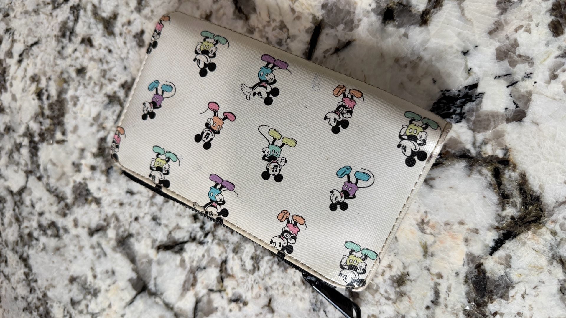 Loungefly Disney Mickey Mouse Pastel Poses All Over Print Zip-Around Wallet 3