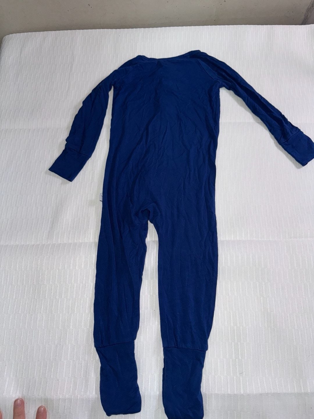 Wildflower Baby Royal Blue Bamboo Viscose Zip Footie Pajamas 4