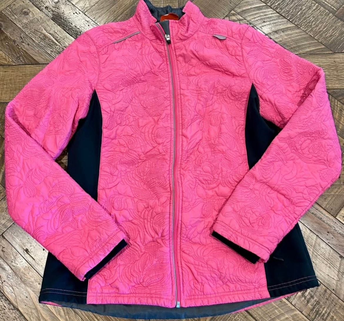 Saucony Women's Quilted Full-Zip Athletic Performance Jacket, Pink 2