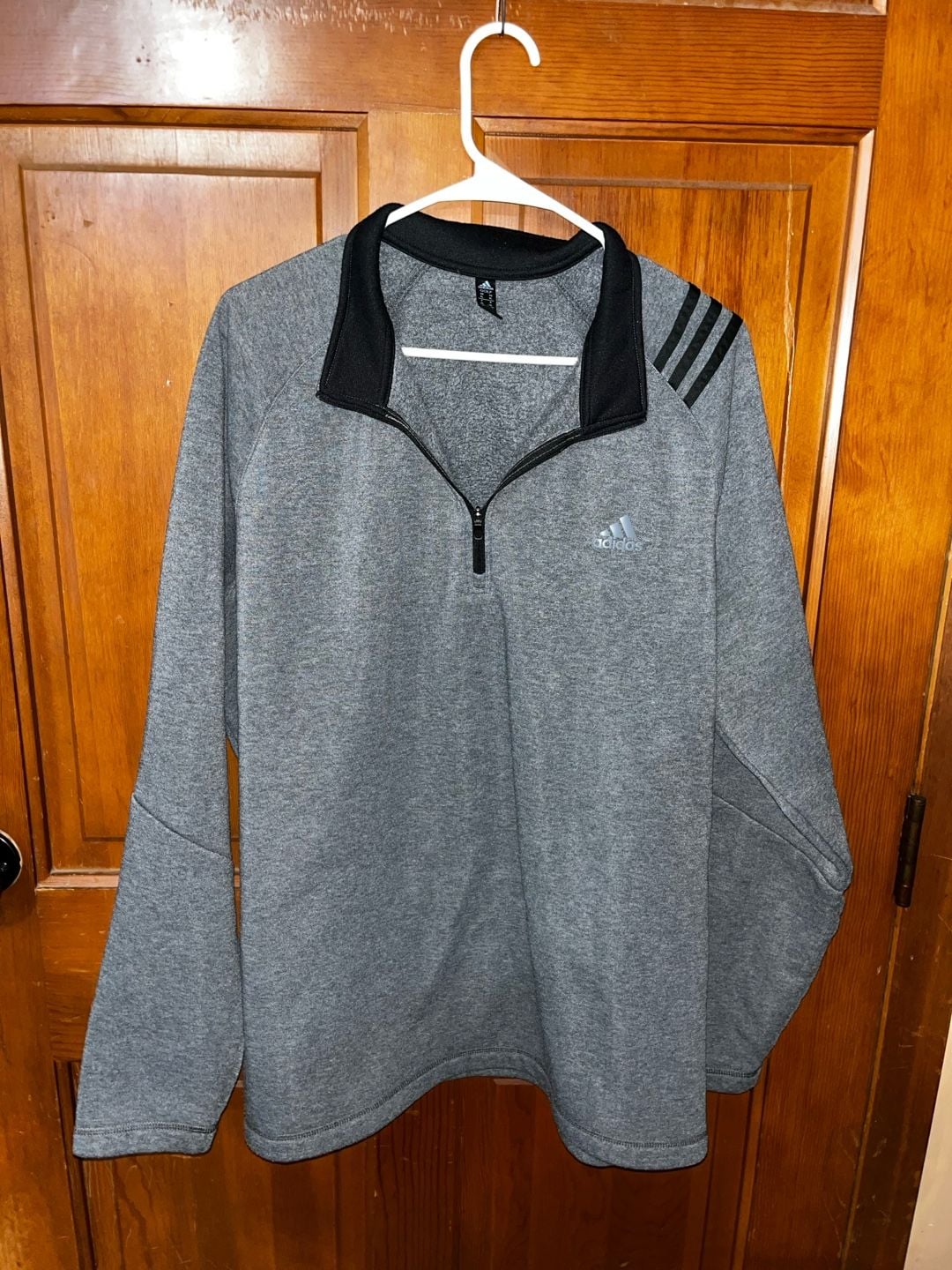 Adidas Golf Men's Heather Gray Quarter Zip Fleece Pullover 2