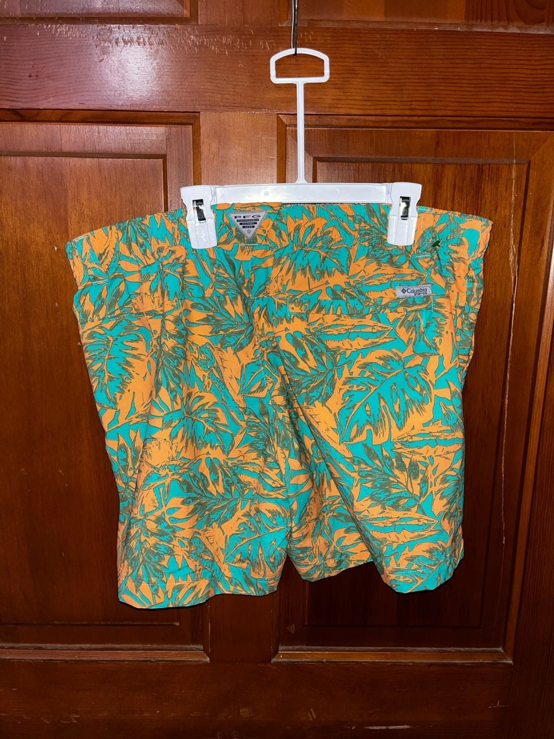 Columbia PFG Performance Fishing Gear Men's Tropical Leaf Print Swim Trunks 2