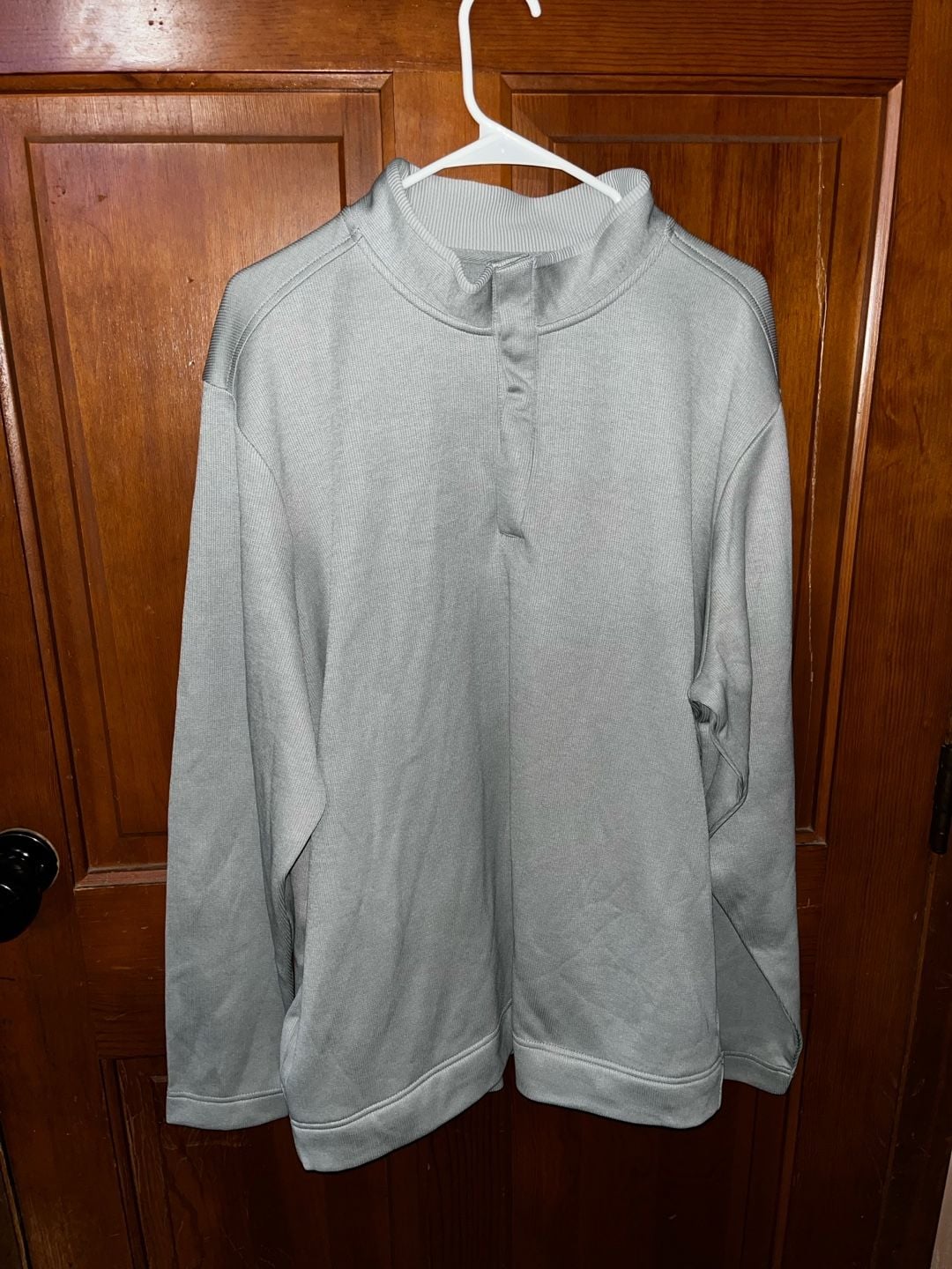BCG Golf Men's Gray Snap Button Long Sleeve Pullover 2