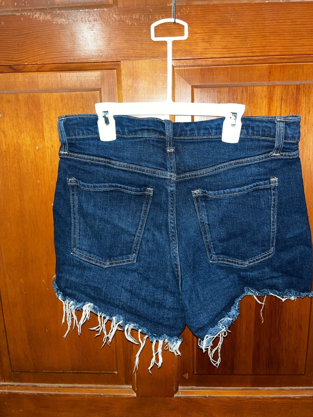 Old Navy Sky-Hi A-Line Secret Smooth Pockets Distressed Denim Shorts 3