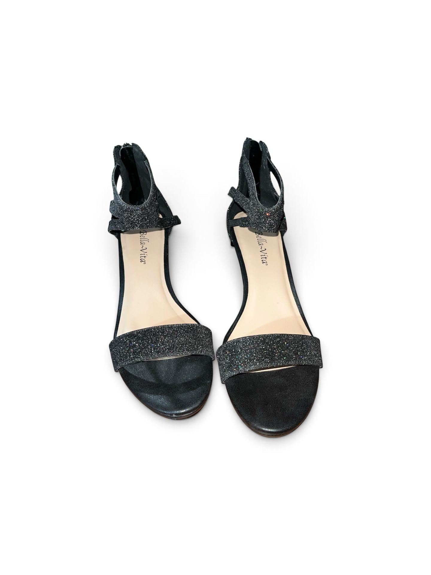 Bella Vita Everly Black Glitter Heeled Sandals 2