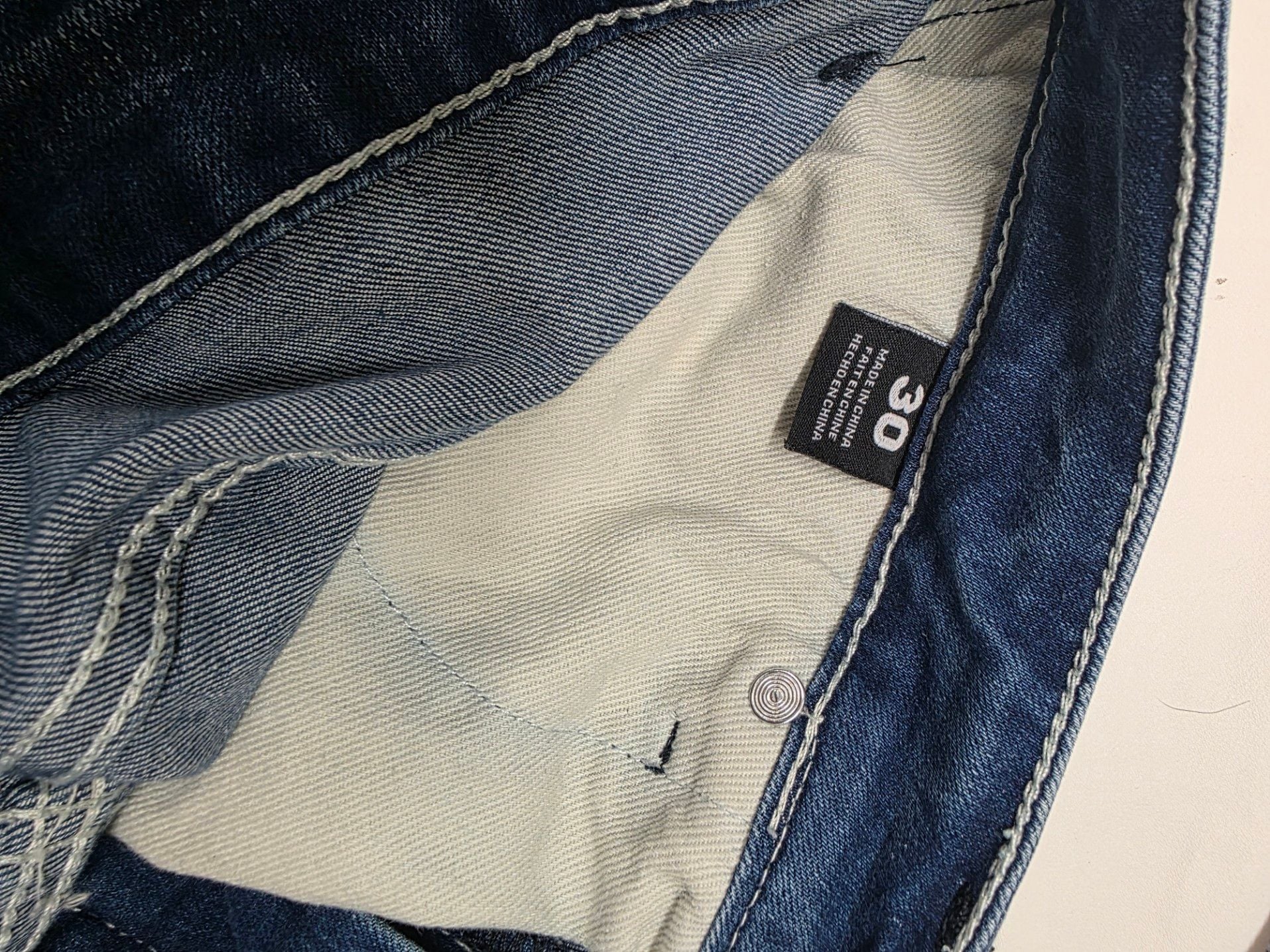 Embellish NYC Men's Distressed Slim Fit Jeans with Stitched Wave Detailing 14