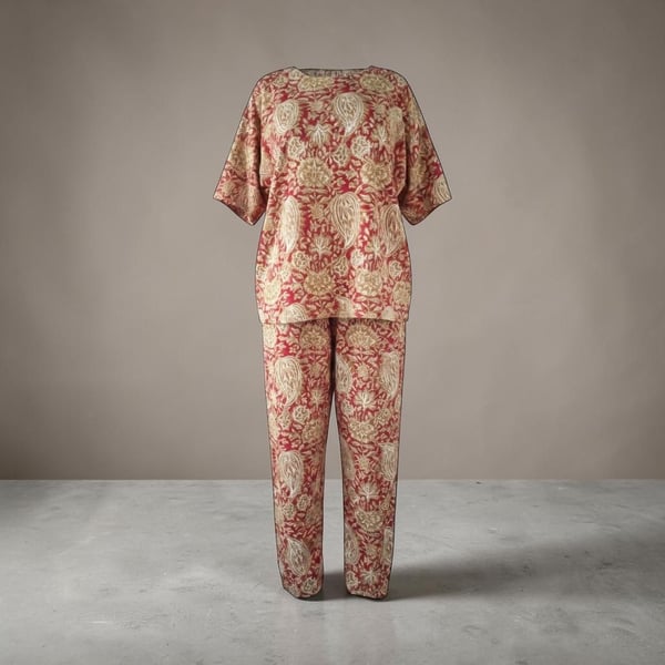Viscose Shorts Pajama Set in Print