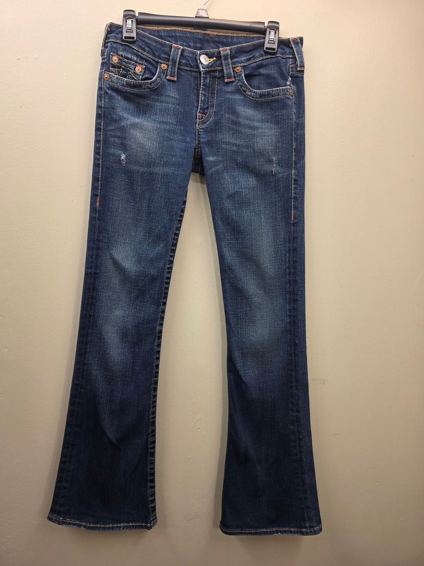 True Religion Joey Bootcut Distressed Denim Jeans 2