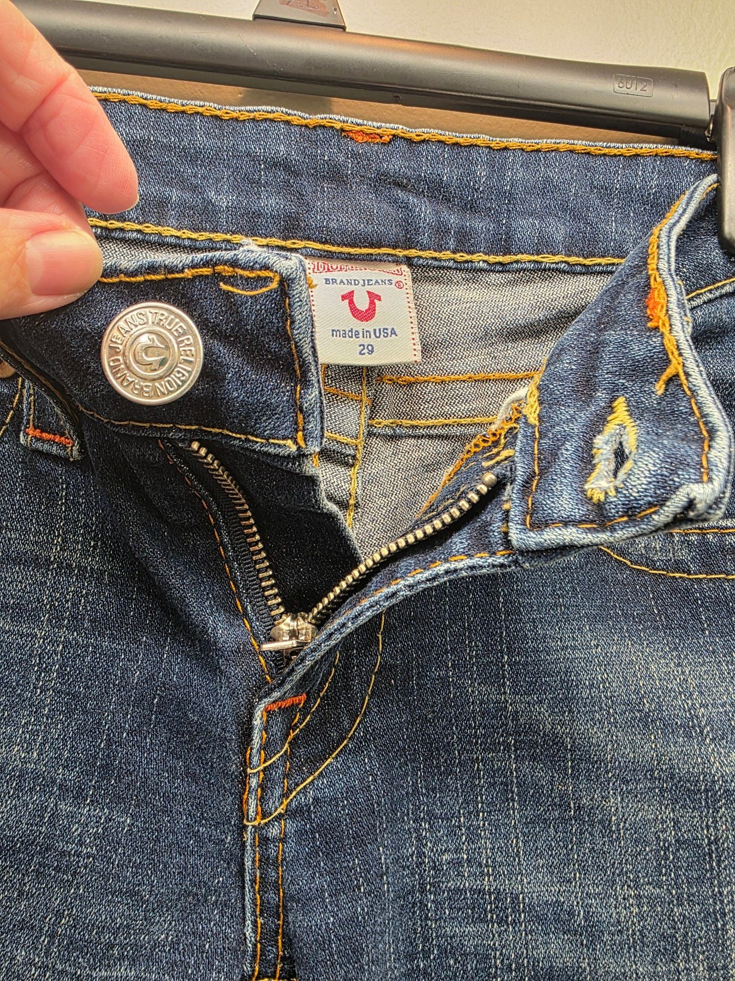 True Religion Joey Bootcut Distressed Denim Jeans 6