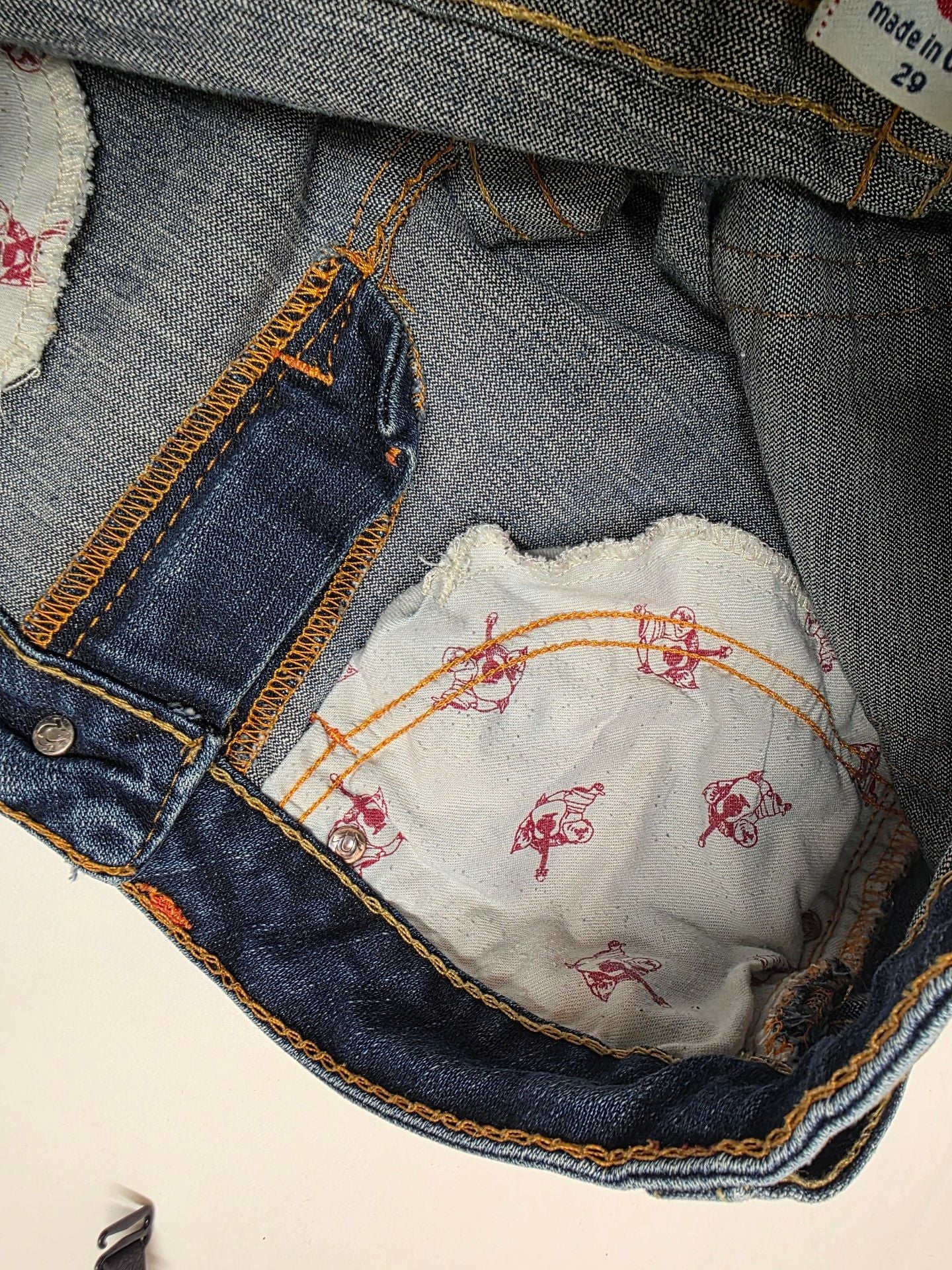 True Religion Joey Bootcut Distressed Denim Jeans 16