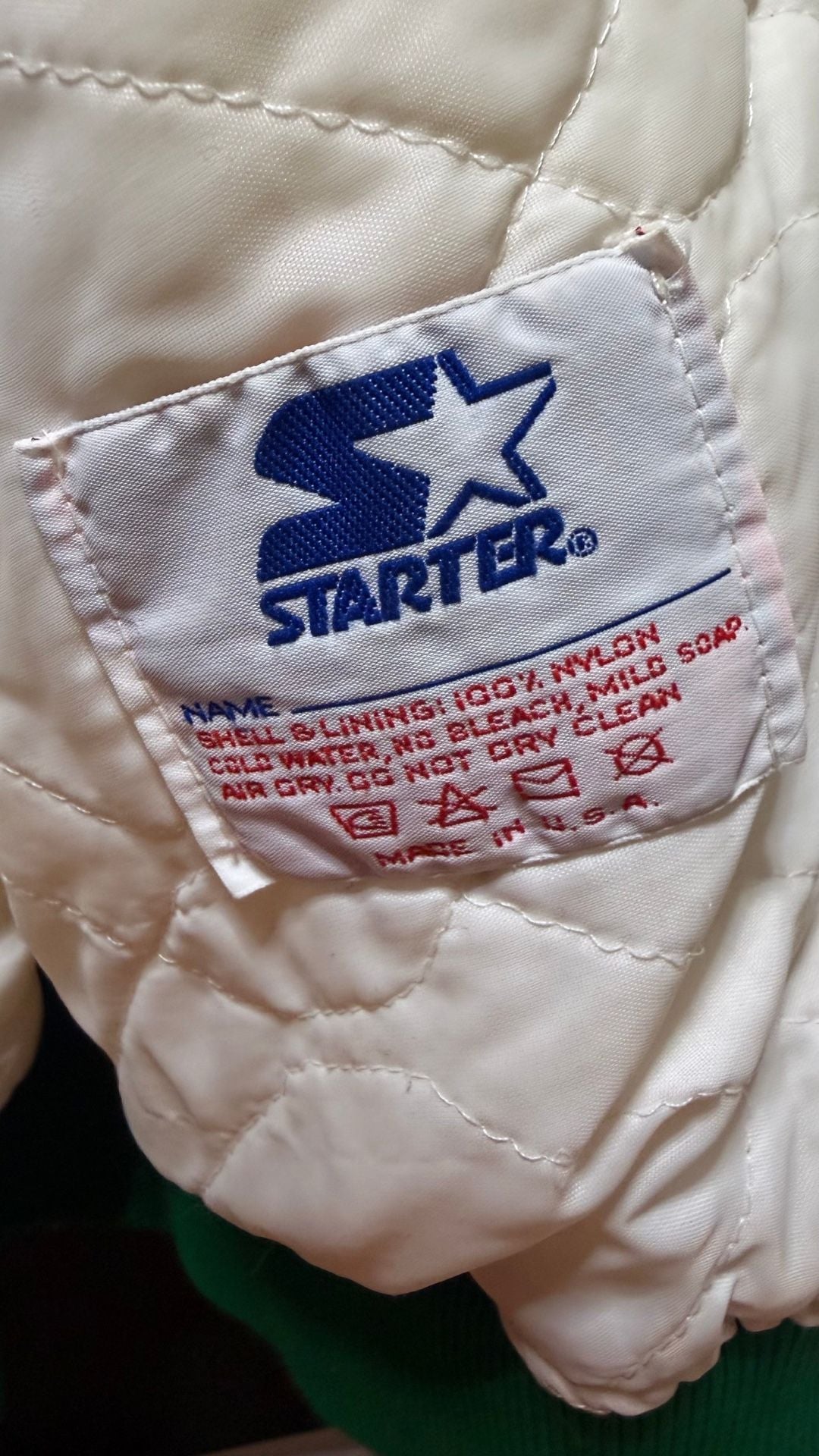 Vintage White Satin Boston Celtics NBA Starter Jacket 13