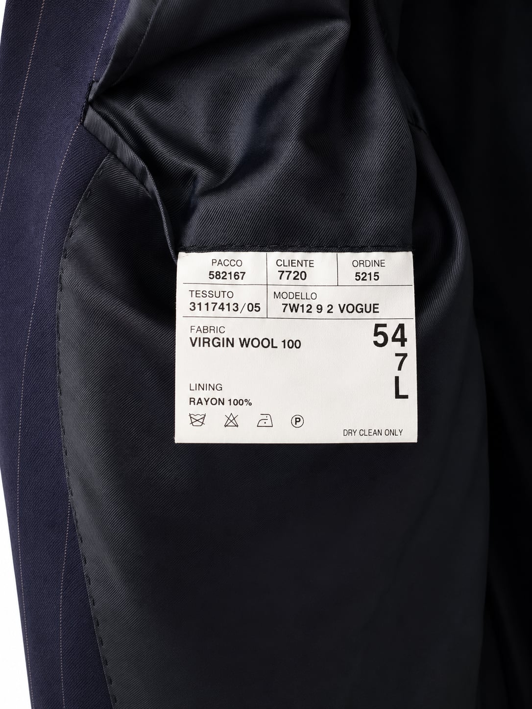 Corneliani 'Vogue' Navy Pinstripe Virgin Wool Suit Jacket 4