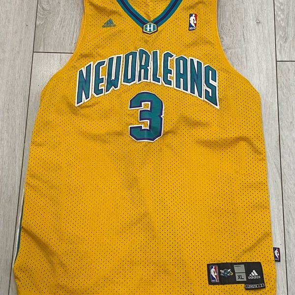 Adidas Chris Paul New Orleans Hornets #3 Yellow Authentic NBA Jersey Size XL