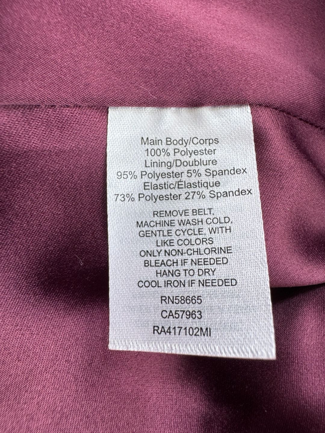 Rachel Parcell Burgundy Smocked Long Sleeve Tie Waist Mini Dress Large 11
