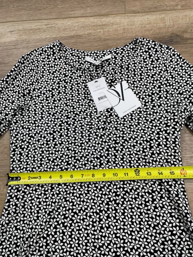 Diane von Furstenberg Reina Floral Check Mini Dress Silk Blend Size 6 NWT 6