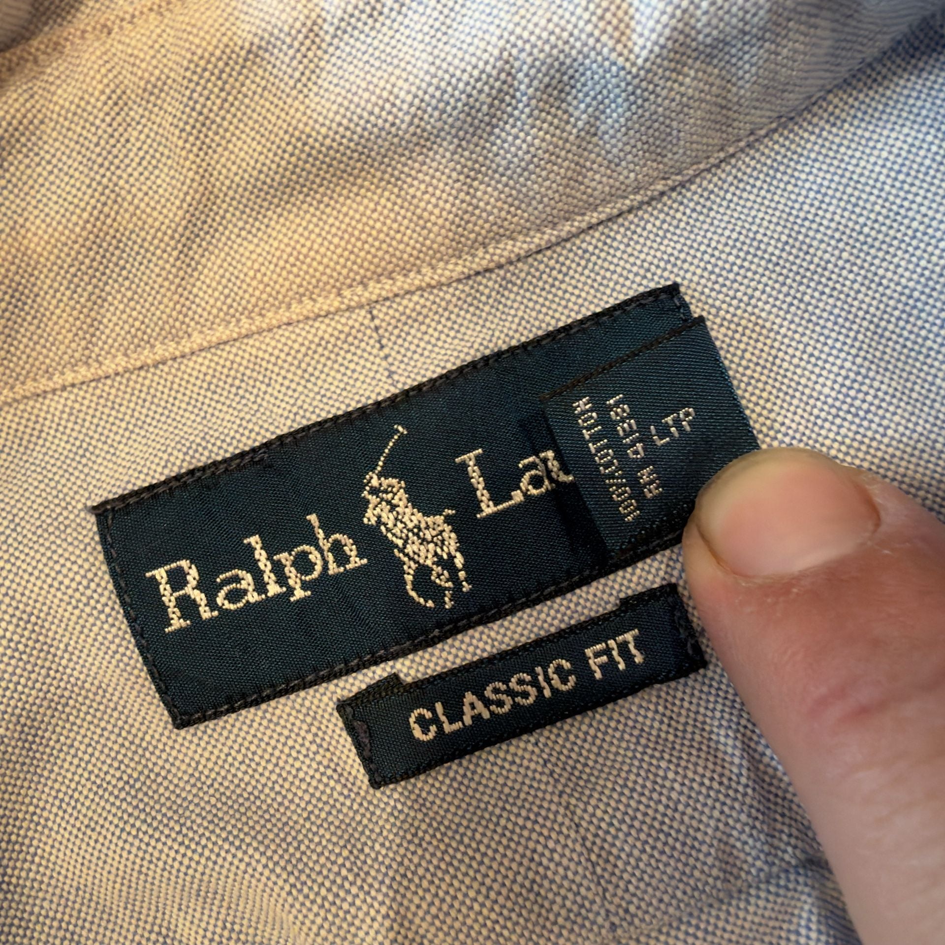 Vintage Blue label Ralph Lauren Short Sleeve Shirt Light Blue Classic Fit 6