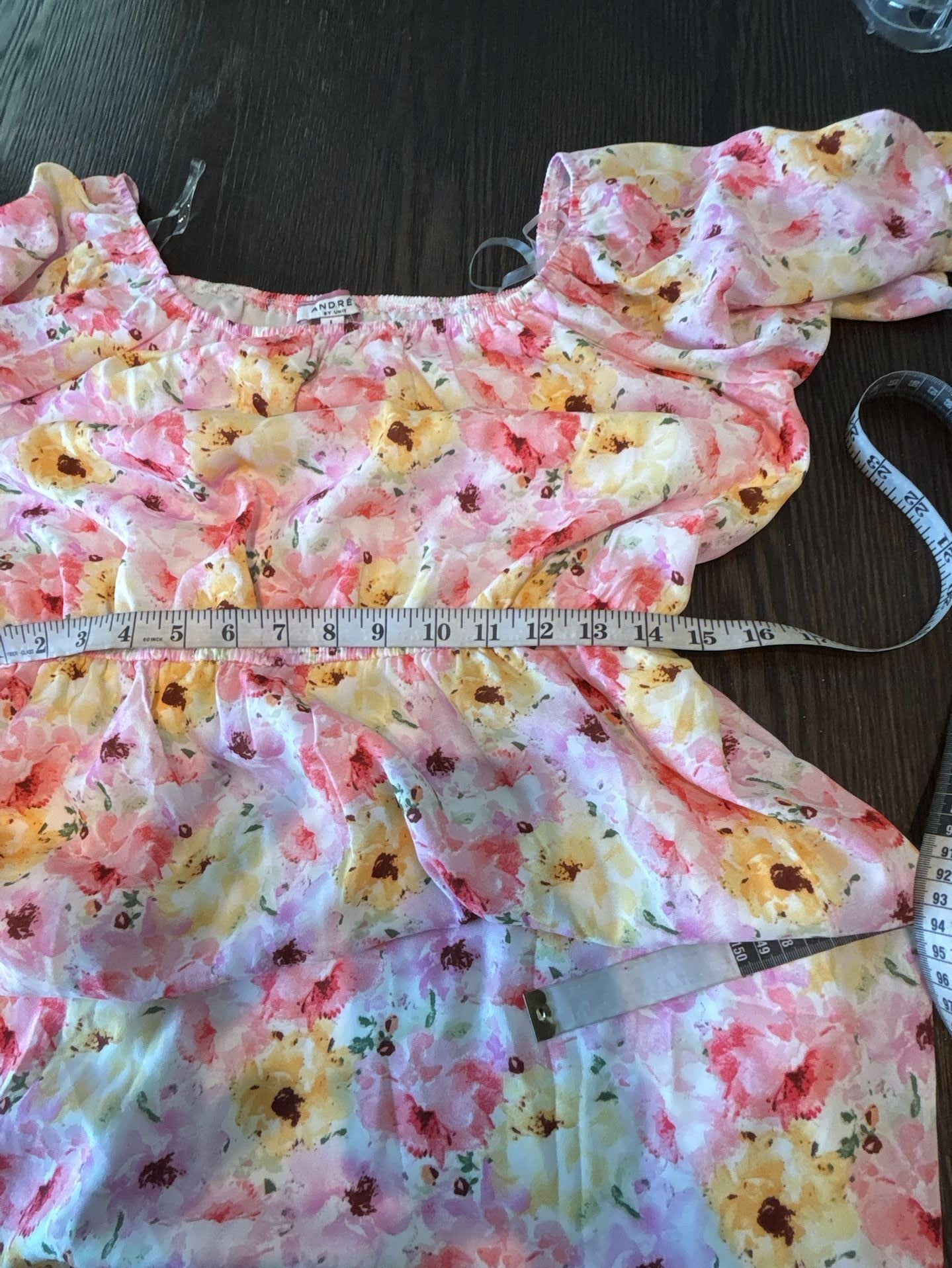 André by Unit Floral Print Ruffle Sleeve Mini Dress Sz  Large  8