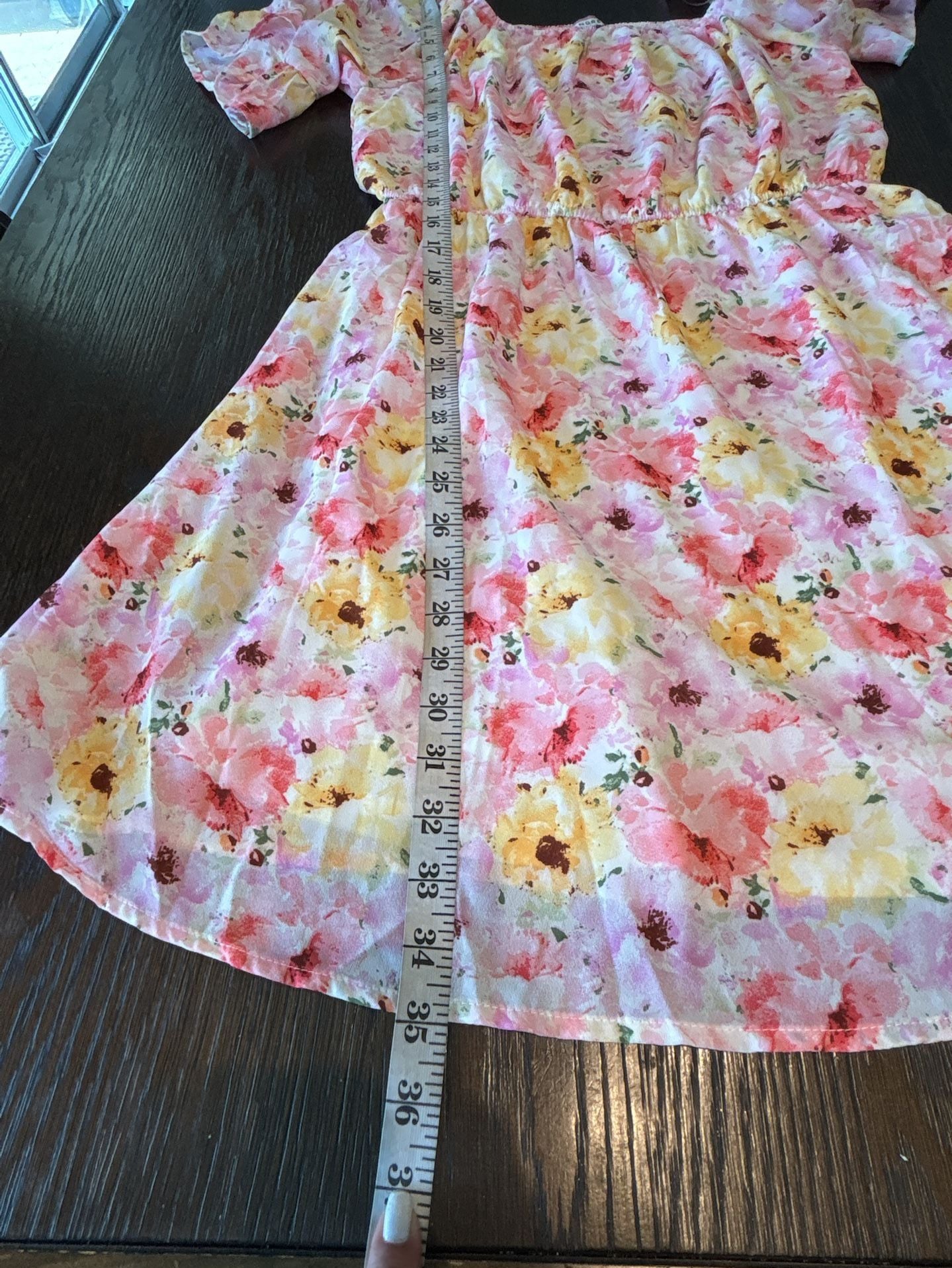 André by Unit Floral Print Ruffle Sleeve Mini Dress Sz  Large  9