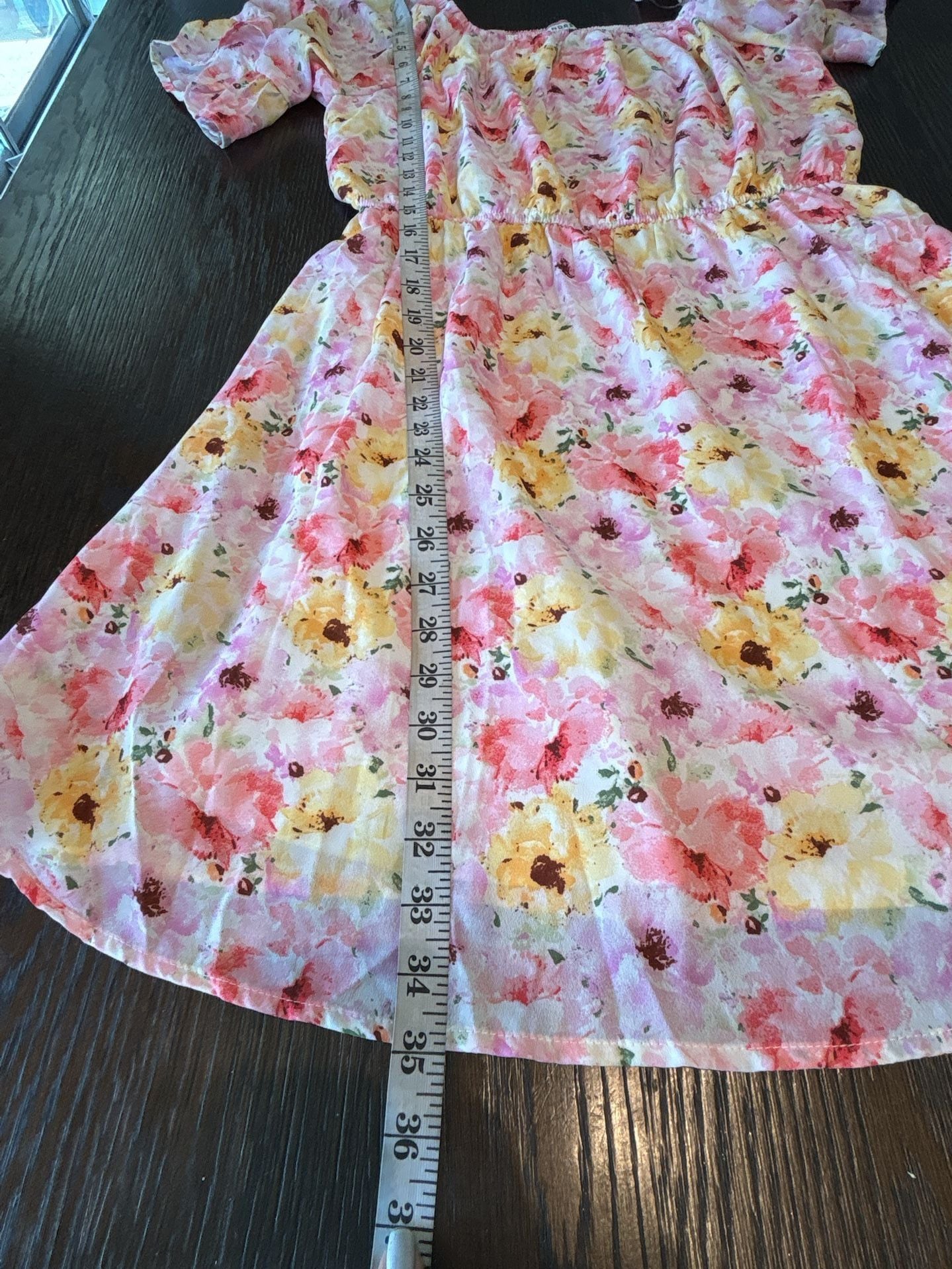 André by Unit Floral Print Ruffle Sleeve Mini Dress Sz  Large  10