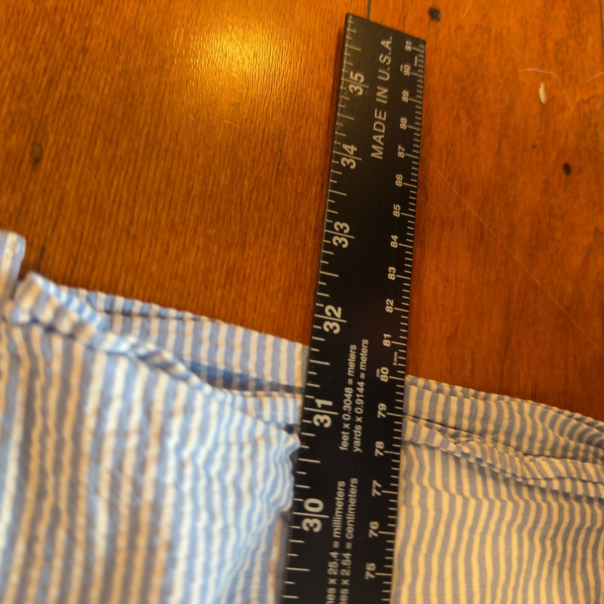 Vintage Polo Ralph Lauren Blue Label Seersucker Stripe Button Down Shirt 3XB Big 9