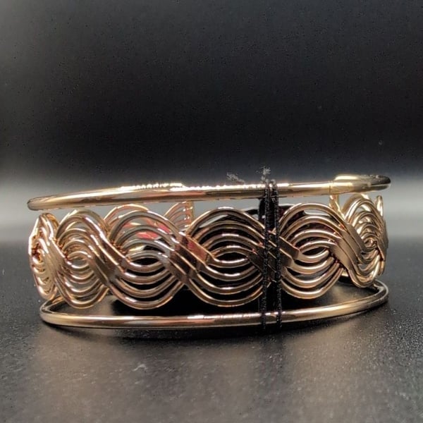 Paparazzi Weave An Impression Gold Cuff Bracelet