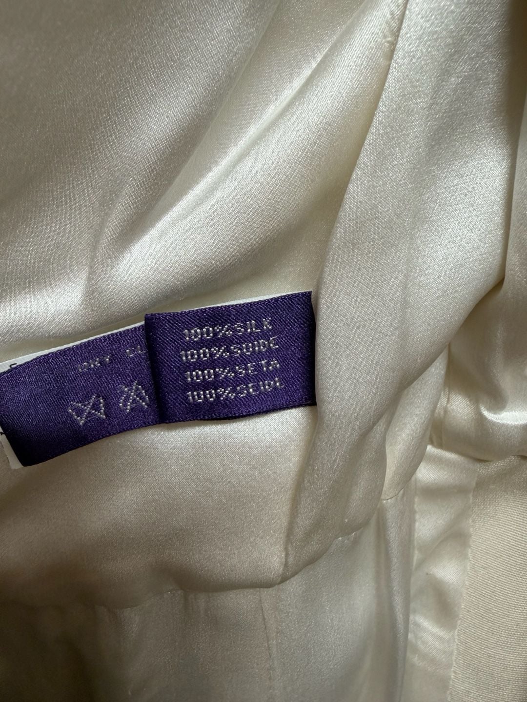 Vintage Ralph Lauren Purple Label 100% Silk White Double-Breasted Tailcoat Jacket 6