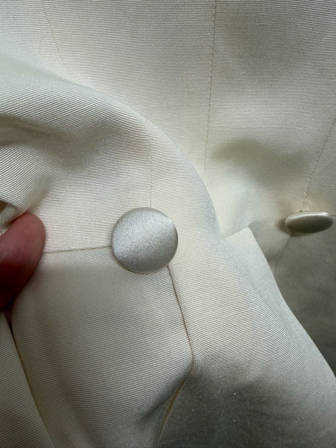 Vintage Ralph Lauren Purple Label 100% Silk White Double-Breasted Tailcoat Jacket 10