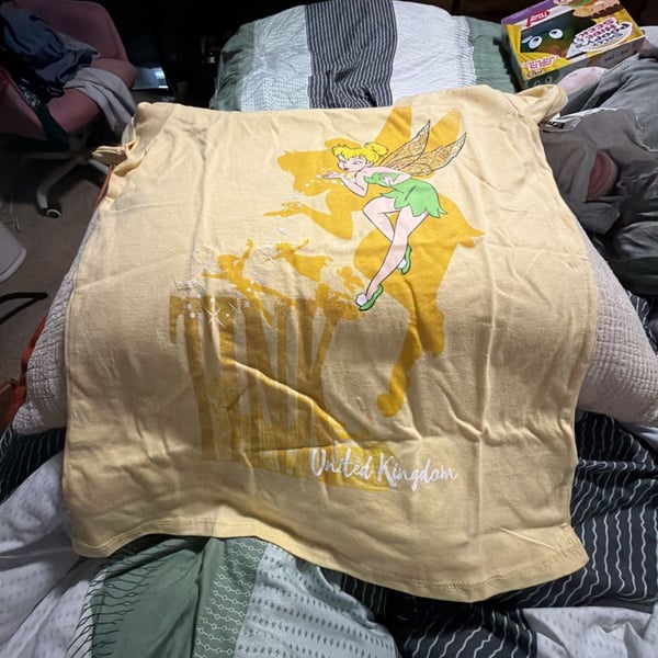 Disney Parks Tinker Bell United Kingdom Epcot Yellow T-Shirt