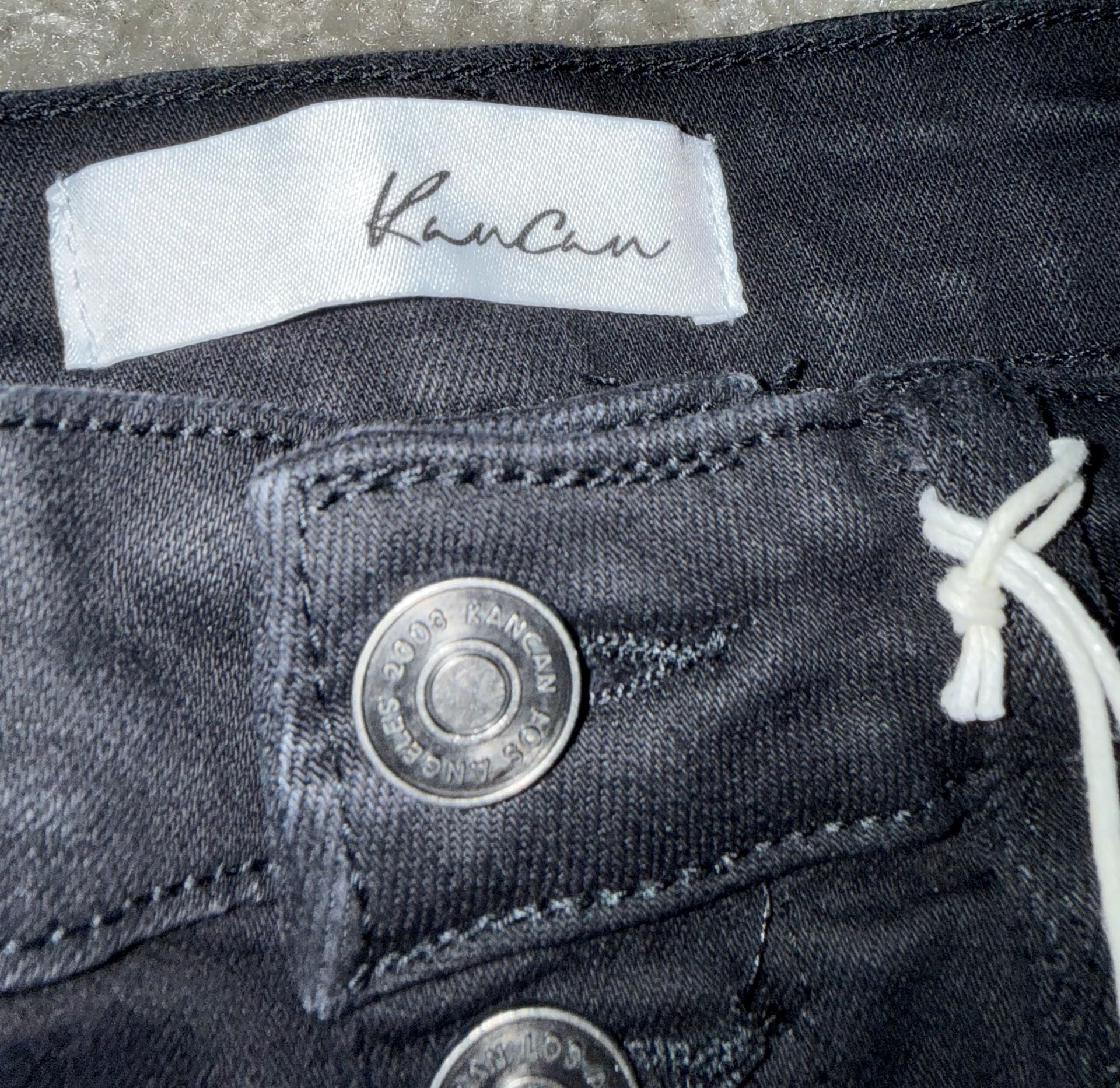 KanCan High Rise Button-Fly Raw Hem Skinny Jeans 3