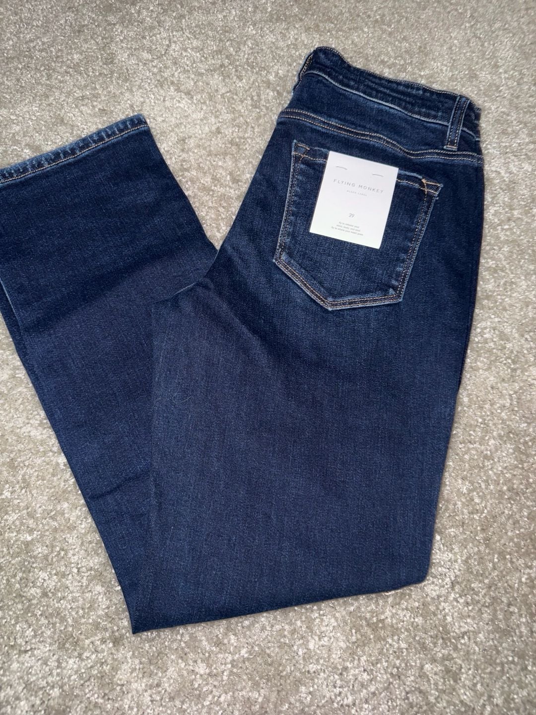 Flying Monkey Black Label Dark Wash Straight Leg Jeans 1