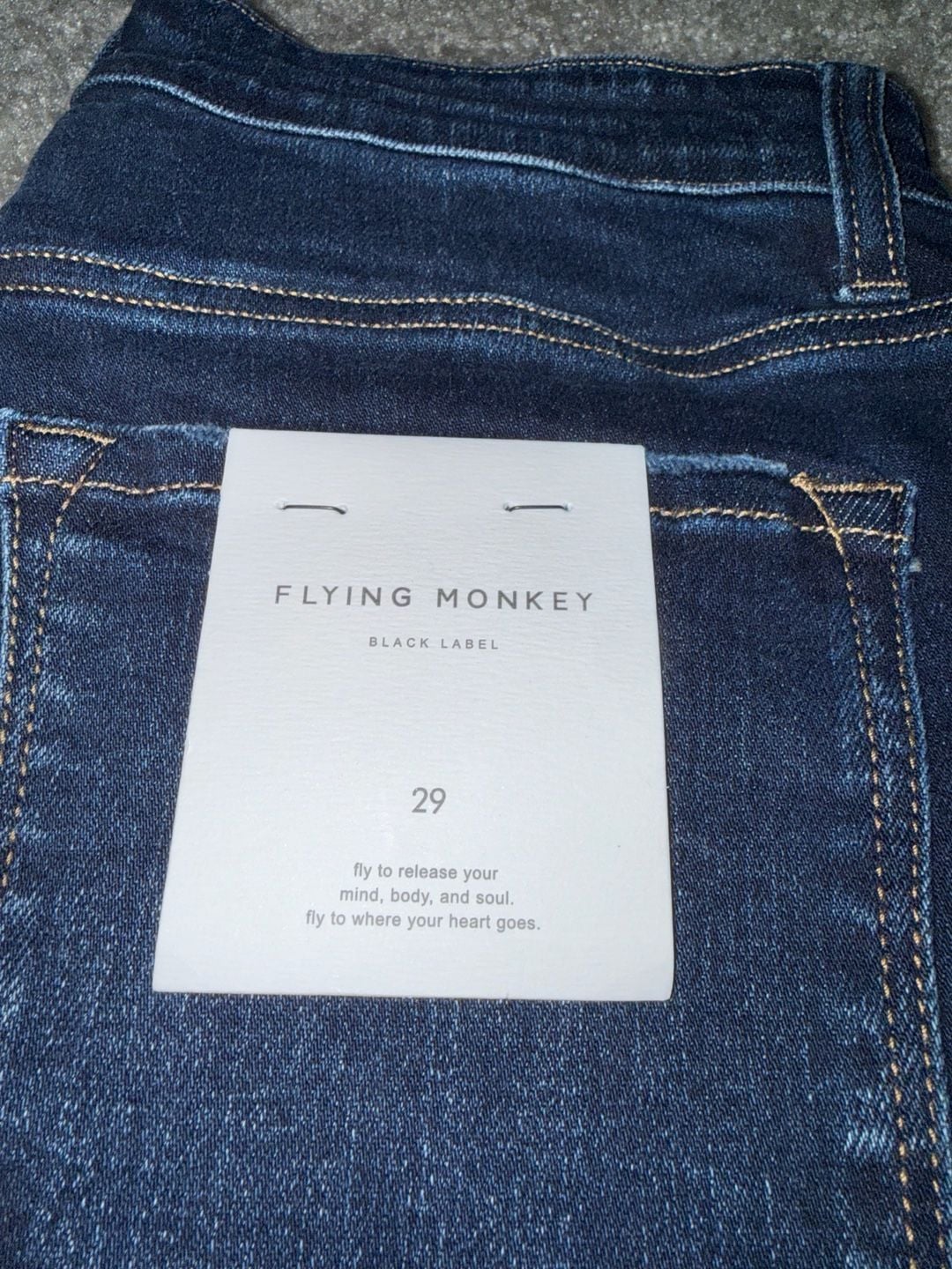 Flying Monkey Black Label Dark Wash Straight Leg Jeans 2