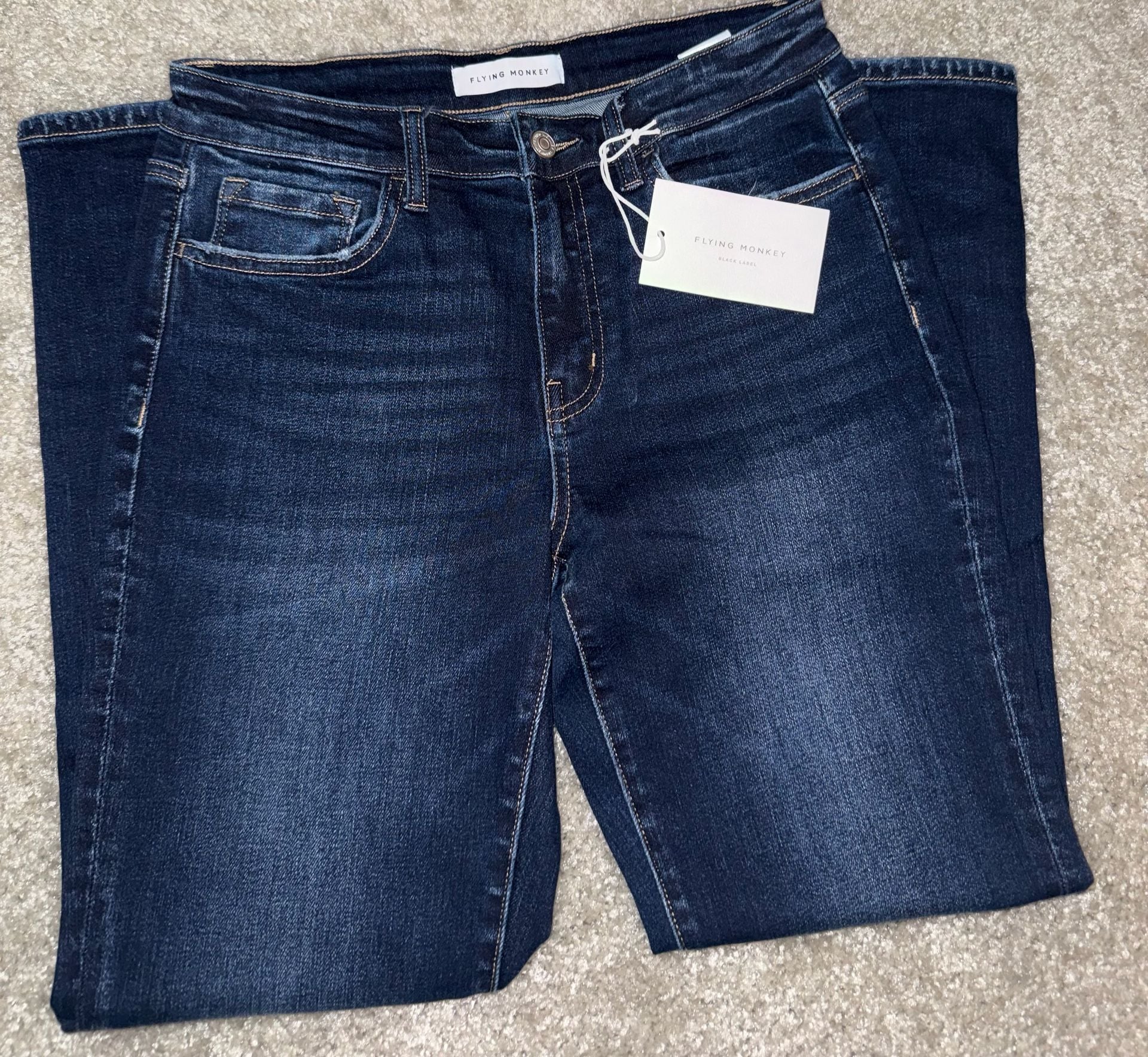 Flying Monkey Black Label Dark Wash Straight Leg Jeans 3