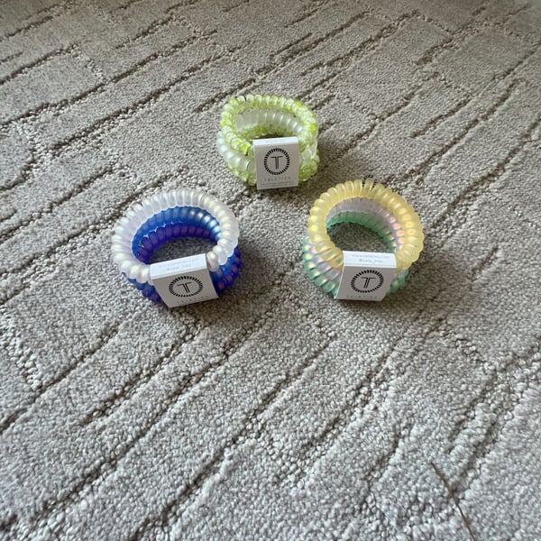 TELETIES Spiral Hair Coil (3) 3- Packs
