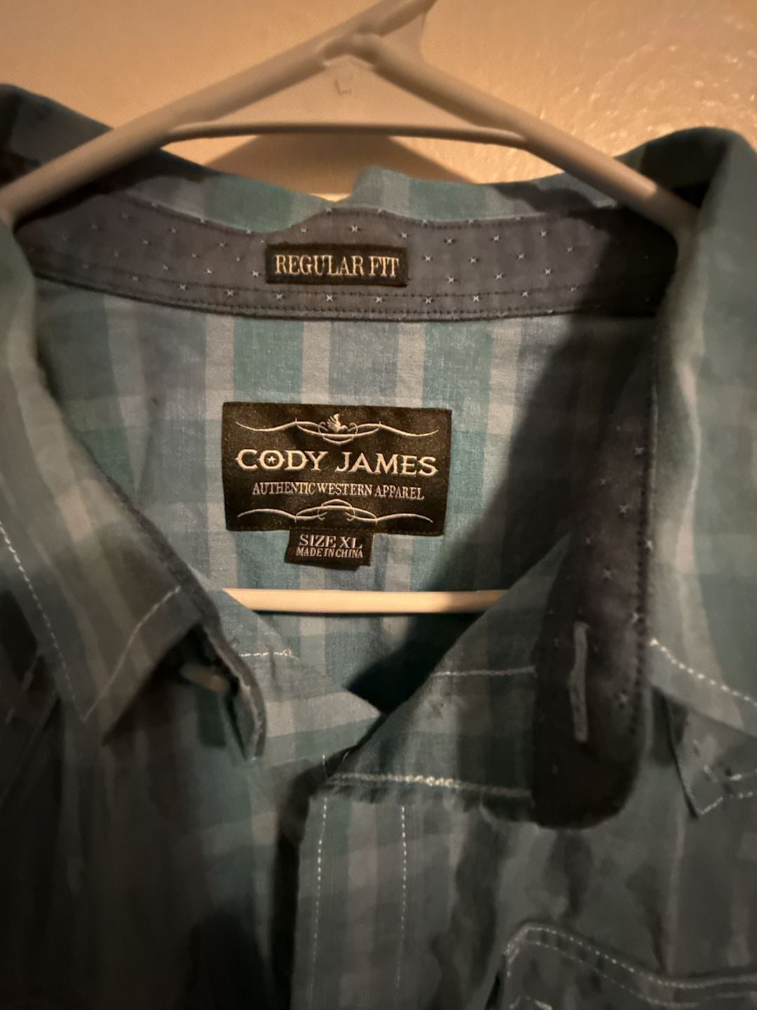 Cody James Men's Blue Plaid Regular Fit Short Sleeve Snap Western Shirt 2