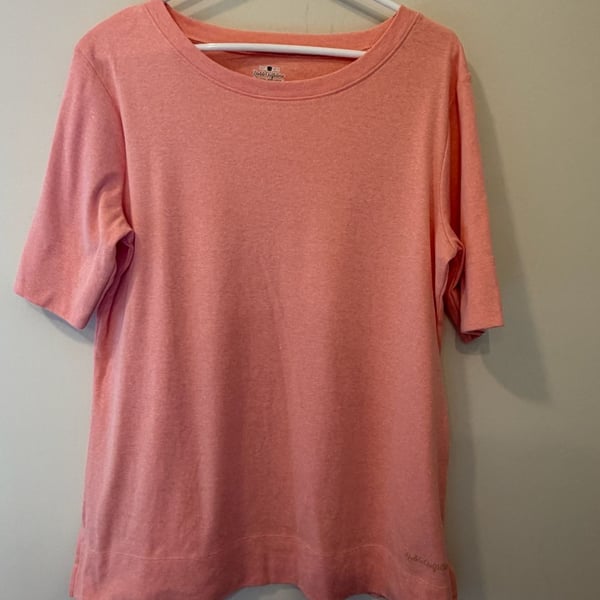 Noble Outfitters Tug-Free Coral Short Sleeve Crewneck T-Shirt
