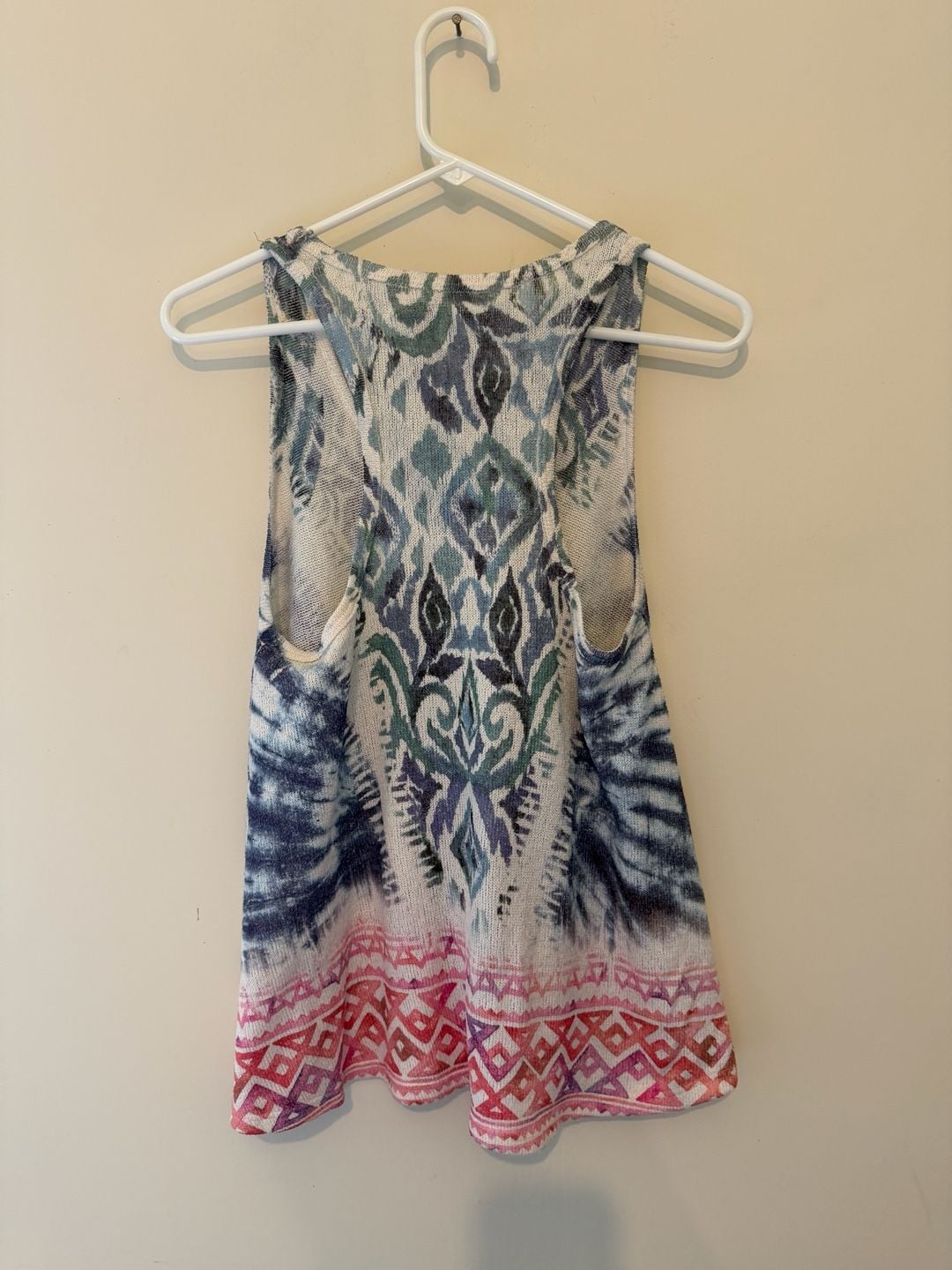 Gage USA Women's Boho Tie-Dye Knit Sleeveless Racerback Tank Top 3