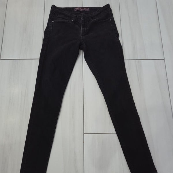 Divine Rights of Denim Black Skinny Jeans Size 28