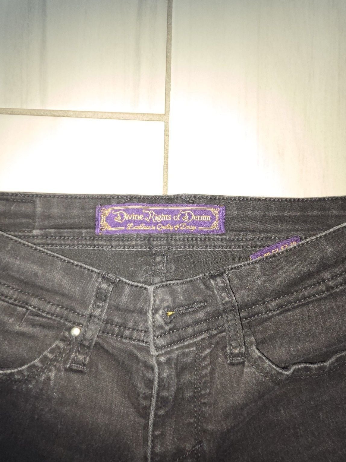 Divine Rights of Denim Black Skinny Jeans Size 28 3