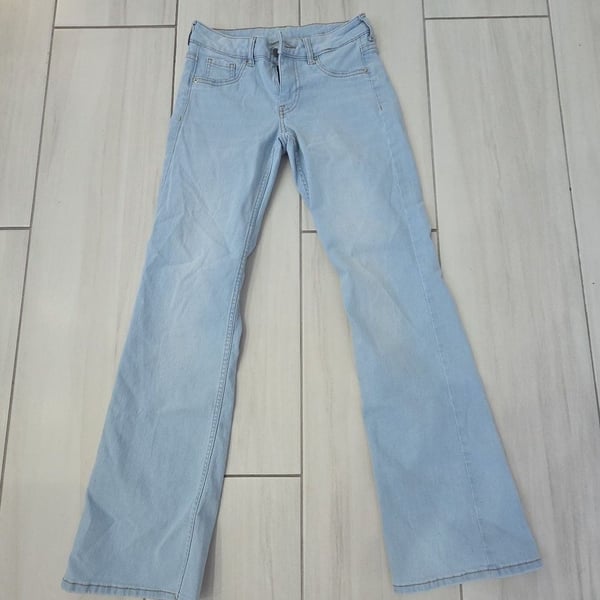 H&M A&DENIM Light Wash Low Waist Bootcut Jeans