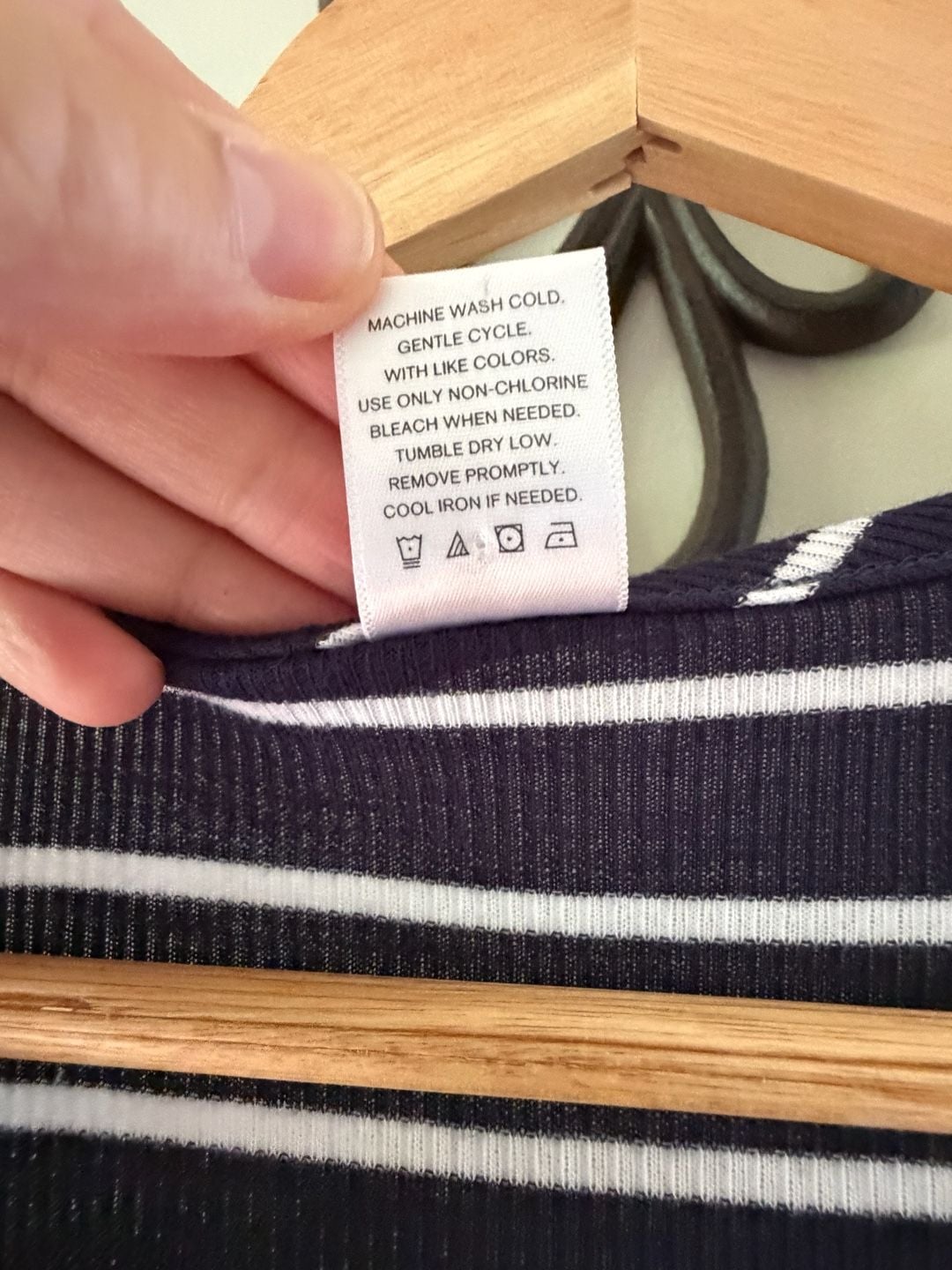 Liz Claiborne Sleepwear Navy and White Striped Short Sleeve Henley Top 5